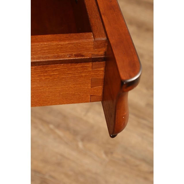 Late 20th Century French Louis Philippe Style Pair Of Cherry Nightstands For Sale - Image 5 of 18