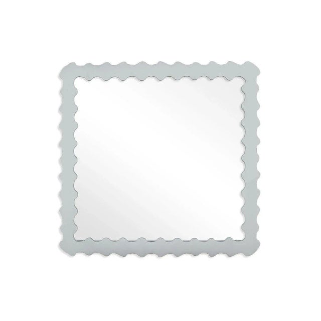Contemporary Fleur Home Audubon Bamboo Square Mirror in Pelican Gray, 48x48 For Sale - Image 3 of 3