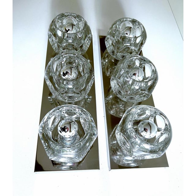 Large Space Age Glass Sconces from Peill & Putzler, 1970s, Set of 2 For Sale - Image 10 of 18