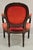 Late 19th Century Antique French Louis XVI Style Carved Walnut Needlepoint Red Fauteuil Armchair For Sale - Image 10 of 12