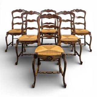 Neo-Rustic Louis XV Chairs, Set of 6 For Sale