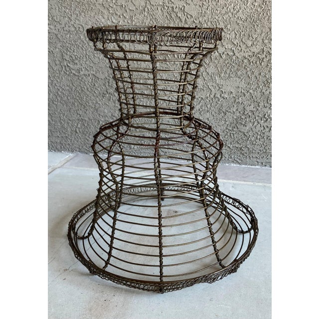Late 20th-Century Fil De Fer Victorian-Style Wirework Urn-Shaped Planter For Sale - Image 12 of 18