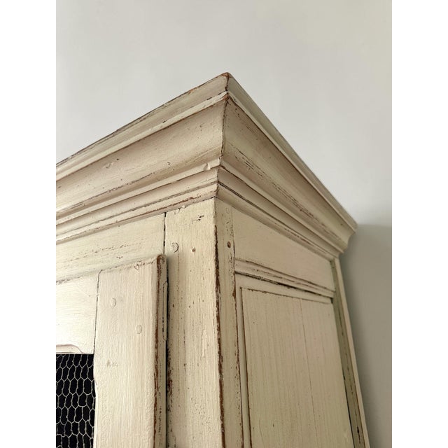 19th-Century French Provincial Painted Wire-Mesh Armoire For Sale - Image 5 of 18