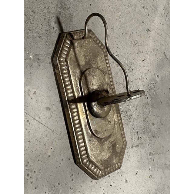 Gothic Antique Gothic Church Cathederal Sconce Plate Base Part Three Light by Sterling For Sale - Image 3 of 6