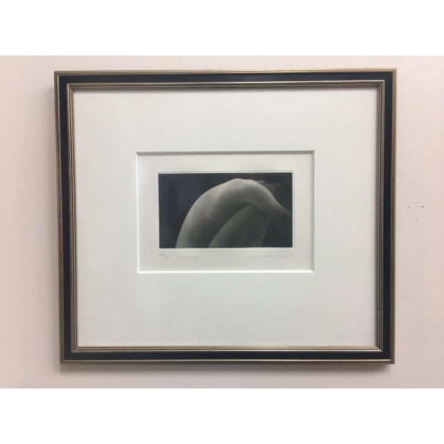 Ebony 1990s Mikio Watanabe Figurative Mezzotint, Framed For Sale - Image 8 of 8