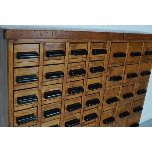 Industrial Dutch Beech & Pine Workshop Cabinet, 1950s For Sale - Image 6 of 18