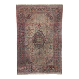 Vintage Chinese Silk Tabriz Rug, 11'11 X 18'02 For Sale