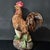 Ceramic Rooster Figurine, Colorful Hand-Painted With Bamboo Base (Peace & Safety Symbol) For Sale In New York - Image 6 of 7
