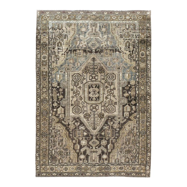 Galerie Shabab Collection Mid-20th Century Persian Malayer Throw Rug For Sale