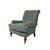 Pair of upcycled unmarked Lee Industry club chairs, upholstered in Ferrick Mason’s woven Caroline in Forest. The...