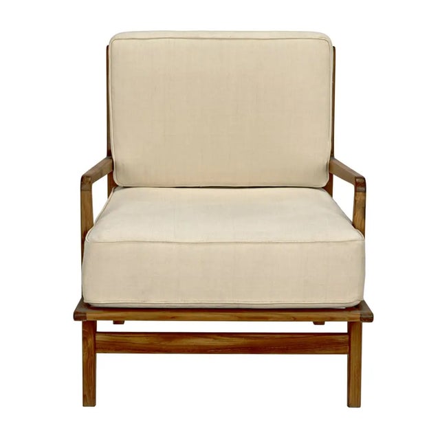 Mid-Century Modern Allister Chair, Teak and Rattan For Sale - Image 3 of 5