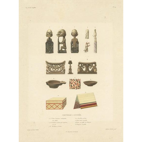 Duperrey, Artifacts from New Guinea, Print For Sale - Image 6 of 6