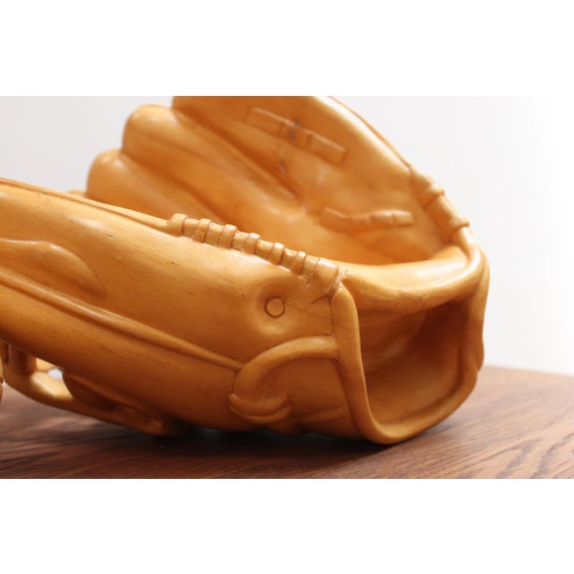 Contemporary Trompe l'Oeil Sculpture of a Baseball Glove- Alfonso Bini For Sale - Image 3 of 7