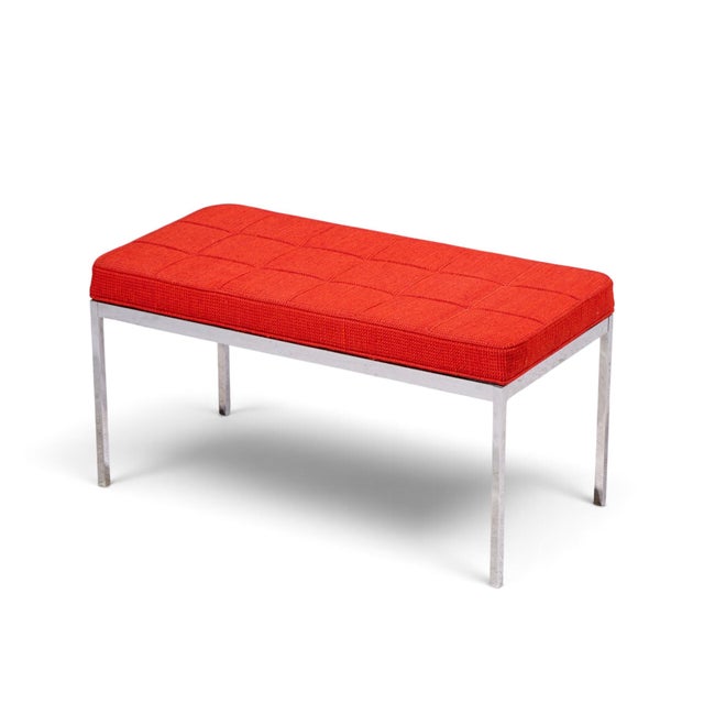 Metal Florence Knoll Mid Century Chrome Two Seat Bench For Sale - Image 7 of 8