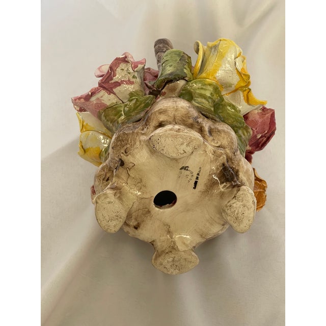 Vintage Capodimonte Porcelain Flower Basket, Made in Italy Chairish