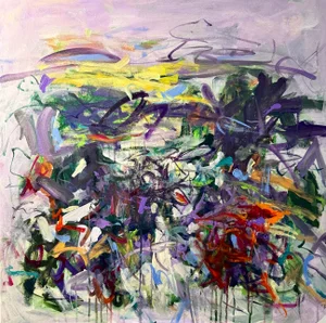 "Summers End." #2, Captures the Restless Beauty of a Season in Transition..., Original Painting by Sandy Welch
