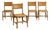 Bamboo and Rush Fabric Chairs, Italy, 1970s, Set of 4 For Sale