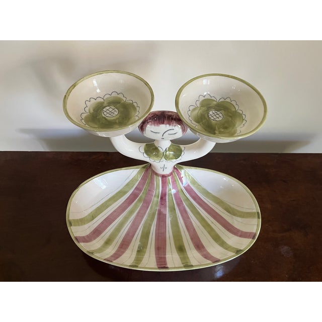 Mid-Century Modern California Pottery Figural Serving Dish by Hedi Schoop Signed & Dated 1961 For Sale - Image 16 of 17