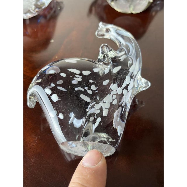 Murano Glass Elephants, Italy, 1970s, Set of 3 For Sale - Image 4 of 14