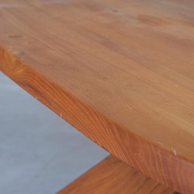 Mid-Century French Elm Aban T35B Dining Table from Pierre Chapo, 1970s For Sale - Image 6 of 13