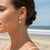 Silver, Gold Lily Flower Earrings With Topaz Briolettes, Pair For Sale - Image 6 of 8