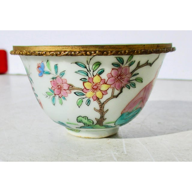 Chinese Antique Chinese Cup With Gilt Brass Rim Mount For Sale - Image 3 of 8
