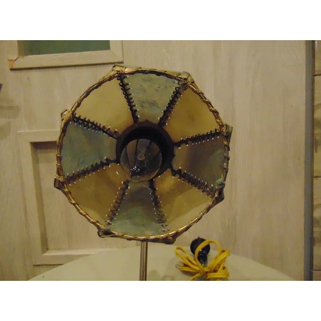 Art Deco Nickel Table Lamp, 1940s-50s For Sale - Image 6 of 9