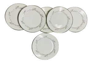 Vintage Oxford Bone China "Windflower" Salad Plates S/6