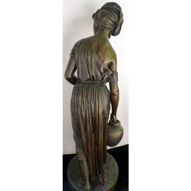 19th-Century French Orientalist Bronze Sculpture of a Nubian Water Carrier by Charles Cumberworth For Sale In Los Angeles - Image 6 of 11