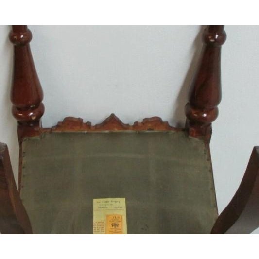 Antique Victorian Throne Chair Carved Oak Church Chapel Masonic For Sale - Image 4 of 13