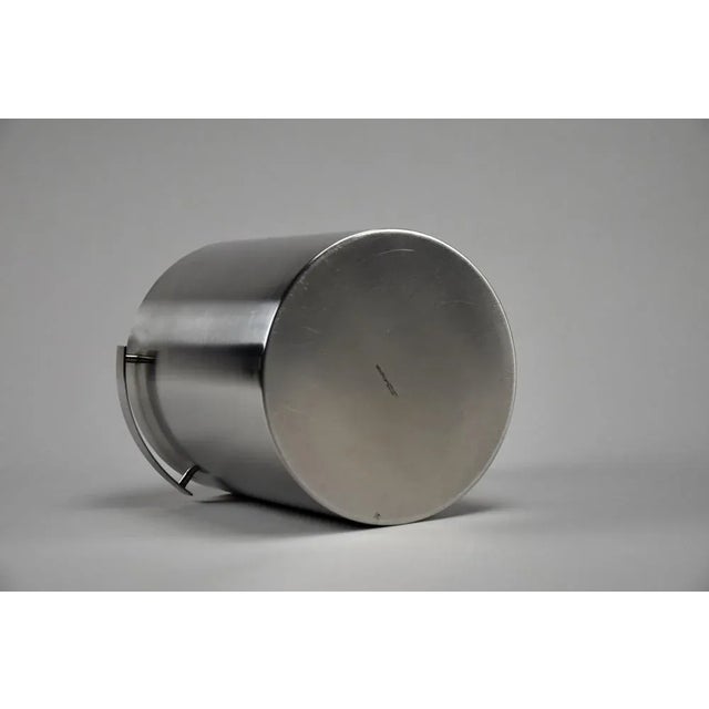 Elevate your celebrations with the iconic brushed stainless steel mid-century champagne cooler from the Cylinda line, a...