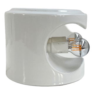 White Stacking Ceramic Table Lamp from Perdomello, Italy, 1970s For Sale