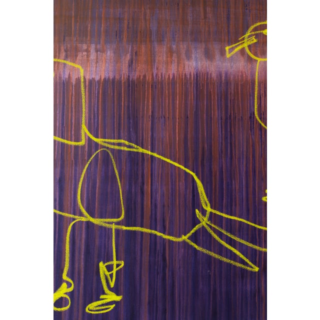 "Seagulls" Original Oil Stick Painting by Simon Findlay For Sale - Image 12 of 17