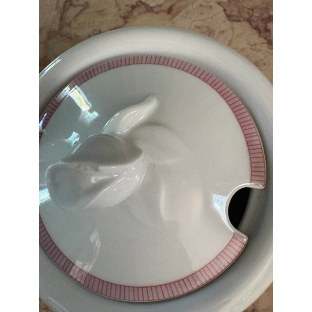1970s Vintage 1970s Christian Dior "Provence" Hand-Painted Porcelain Covered Sugar Bowl For Sale - Image 5 of 7