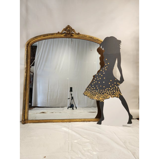 Large Regency Style Carved Giltwood and Gesso Mirror. This gorgeous mirror is at over 60 inches tall. The impressive large...