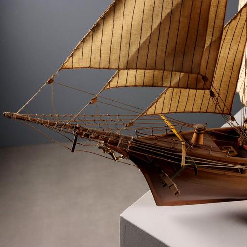 Wooden Sailing Ship Model For Sale - Image 3 of 13