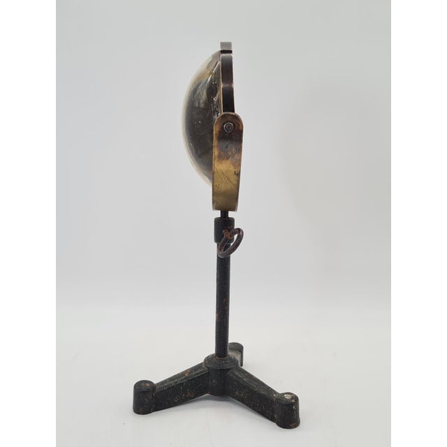 Black Antique 19th Century Optical Lens on Cast-Iron Stand For Sale - Image 8 of 14