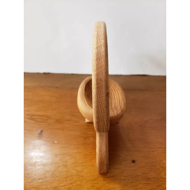 Vintage Angels and Baby Jesus Wooden Collapsible Basket, Handmade in Virginia For Sale - Image 4 of 8