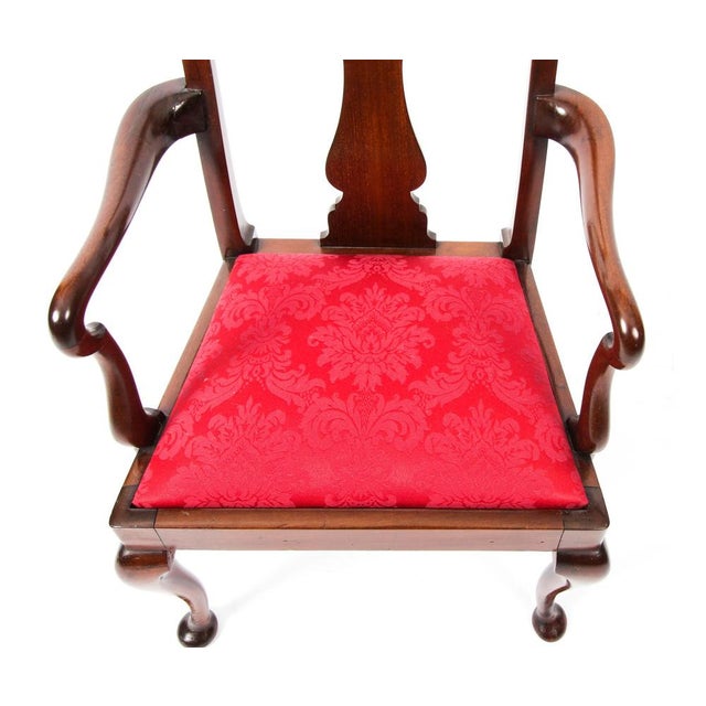 20th Century Queen Anne Revival Mahogany Child's Chair For Sale - Image 4 of 12