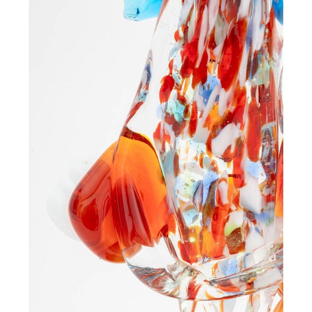 Blue Murano Art Glass Clown Sculptures, 2 For Sale - Image 8 of 17