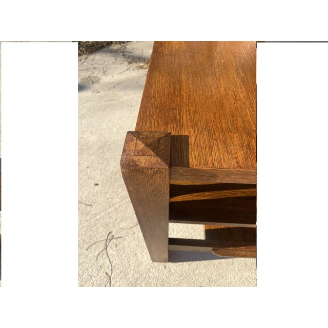 Early 20th Century Antique Mission Oak Desk For Sale - Image 5 of 5