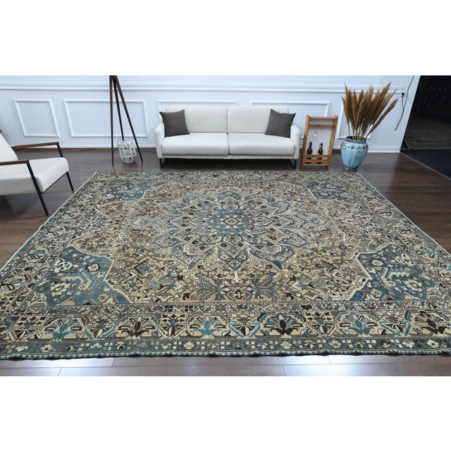 Vintage Persian Hand-Knotted area rug is a semi-antique vintage area rug. The '70s Eastern region of Anatolian's unique...