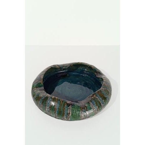 Mid-Century Modern Italian Decorative Dish in Raku Style Ceramic, 1970s For Sale - Image 12 of 17