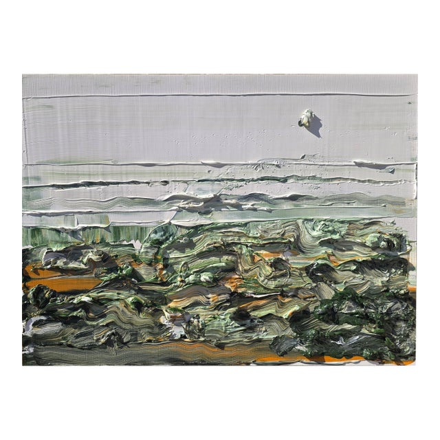 Contemporary Abstract Landscape Painting, Unframed / Seascape / Natural Color Palette / Earth Tones / Beach Art For Sale