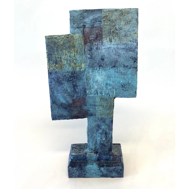 Late 20th Century 20th Century Mixed Media Abstract Cubist Sculpture by Self Taught Artist For Sale - Image 5 of 8