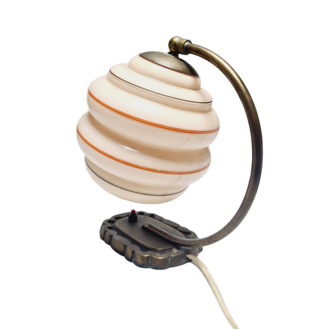 Art Deco Bedside Lamp, Belgium, 1950s For Sale - Image 9 of 12
