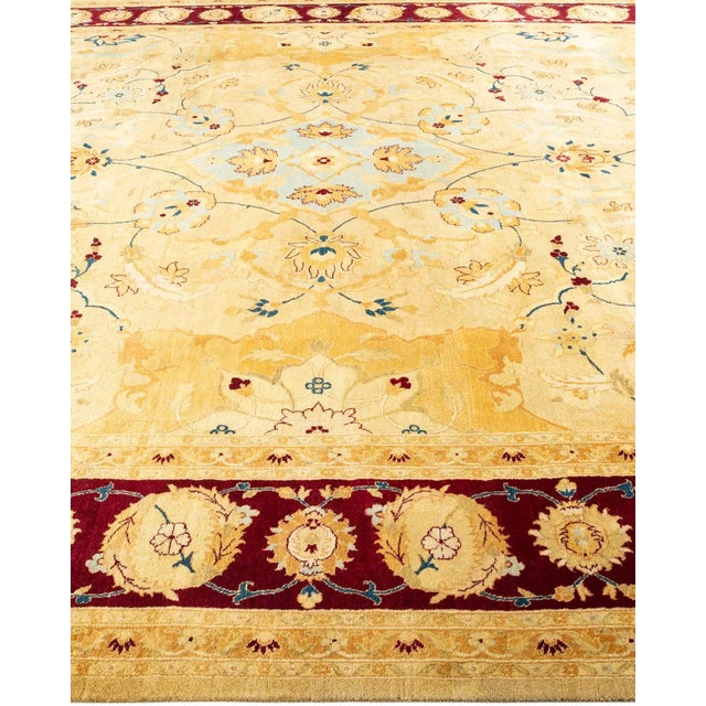 Solo Rugs Mogul, One-of-a-Kind Hand-Knotted Area Rug - Yellow, 9' 2" x 12' 0" For Sale - Image 4 of 8