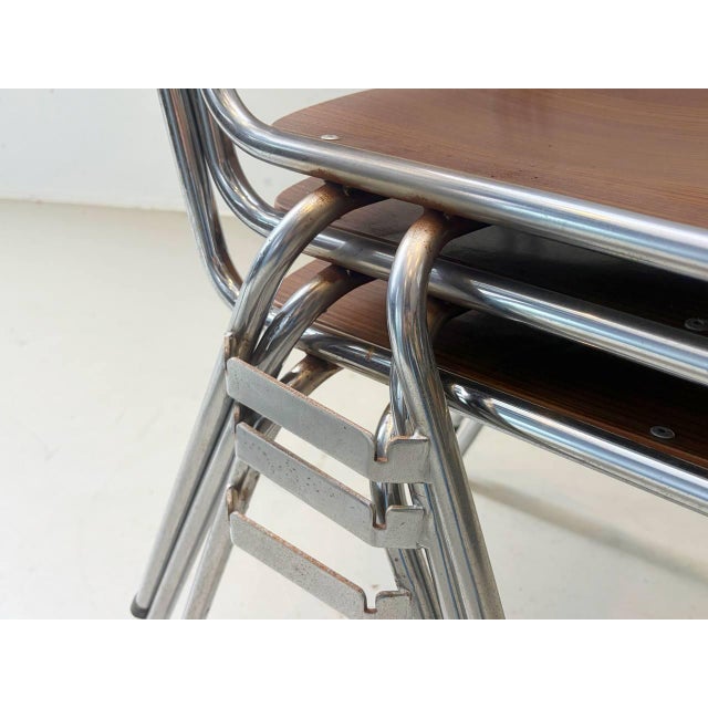 Vintage Stacking Chair with Chrome Frame, 1970s For Sale - Image 16 of 17