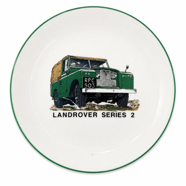 White Vintage Land Rover Series 2 Porcelain Dish Made in England For Sale - Image 8 of 9