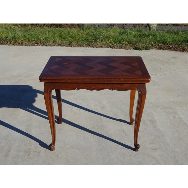 Vintage Louis XV Oak Folding Table, 1950s For Sale - Image 6 of 18